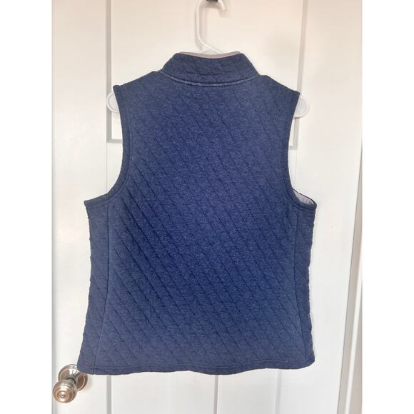 Orvis‎ Women's 100% Cotton Outdoor Quilted Vest Sleeveless Hiking Blue Large - Picture 6 of 9